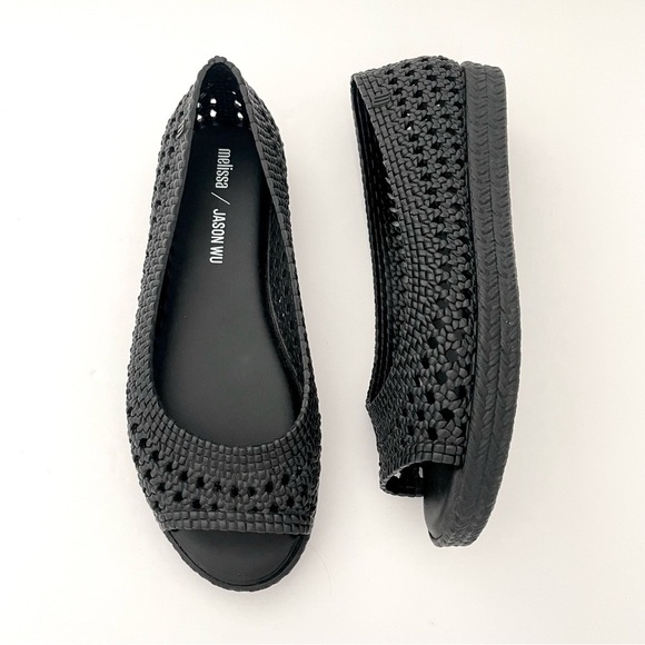 Melissa Shoes - Melissa x Jason Wu Camilla Woven Open Toe Flat black Espadrille open toe 7